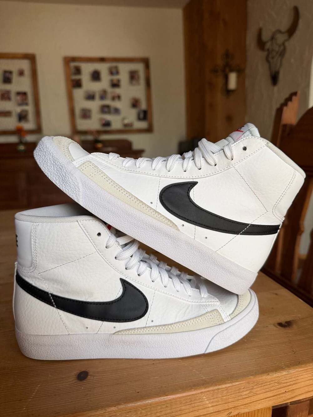 Nike Blazer Mid '77 GS Size 5Y White Black Casual Sneakers